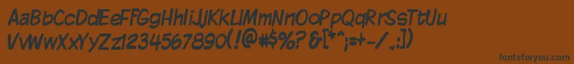 Police KomikaDisplayTight – polices noires sur fond brun