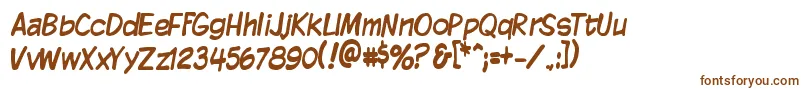 Шрифт KomikaDisplayTight – коричневые шрифты на белом фоне