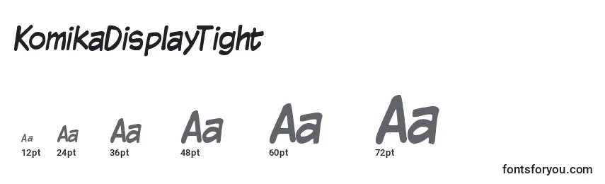 Размеры шрифта KomikaDisplayTight