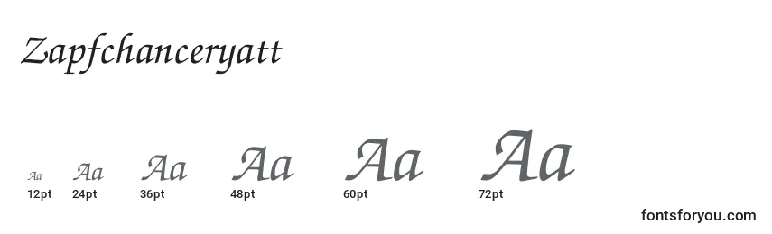 Размеры шрифта Zapfchanceryatt