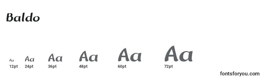 Baldo Font Sizes