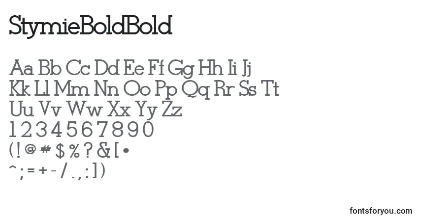 A fonte StymieBoldBold – alfabeto, números, caracteres especiais