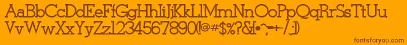 StymieBoldBold Font – Brown Fonts on Orange Background