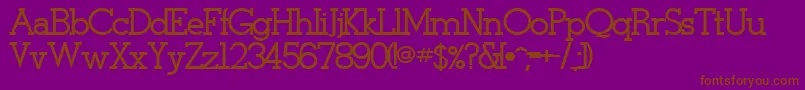 StymieBoldBold Font – Brown Fonts on Purple Background