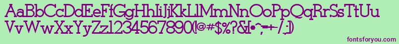 StymieBoldBold Font – Purple Fonts on Green Background