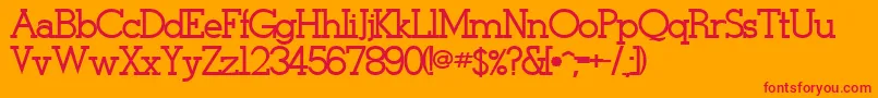 StymieBoldBold Font – Red Fonts on Orange Background