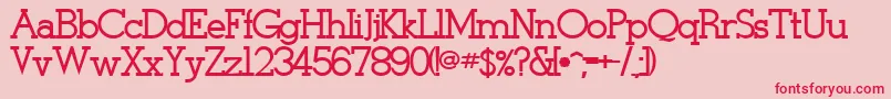 StymieBoldBold Font – Red Fonts on Pink Background