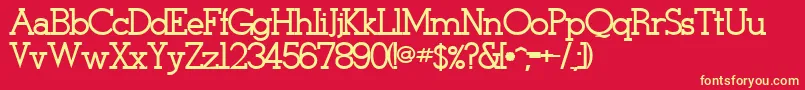 StymieBoldBold Font – Yellow Fonts on Red Background