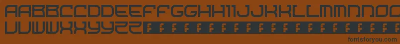 StarshipOne Font – Black Fonts on Brown Background