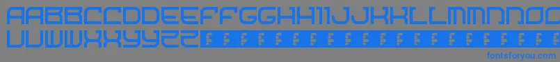 StarshipOne Font – Blue Fonts on Gray Background