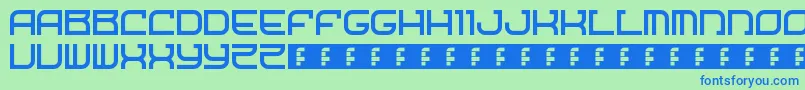 Подробнее о шрифте StarshipOne Шрифт StarshipOne – синие шрифты на зелёном фоне