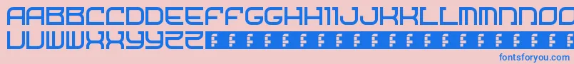 StarshipOne Font – Blue Fonts on Pink Background