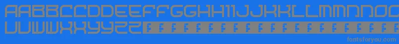 StarshipOneフォントについての詳細 フォントStarshipOne – 青い背景に灰色の文字