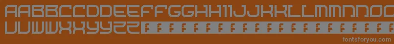 StarshipOne Font – Gray Fonts on Brown Background