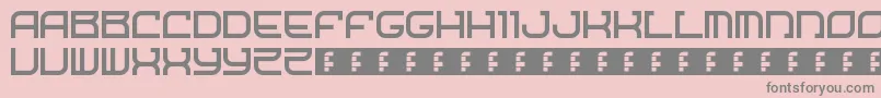 StarshipOne-Schriftart – Graue Schriften auf rosa Hintergrund