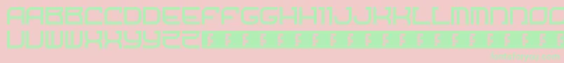 fuente StarshipOne – Fuentes Verdes Sobre Fondo Rosa