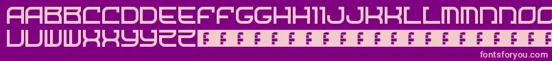StarshipOne Font – Pink Fonts on Purple Background