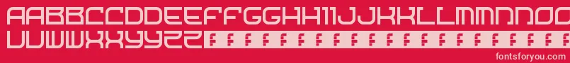 StarshipOne Font – Pink Fonts on Red Background