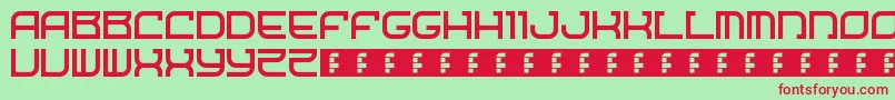 フォントStarshipOne – 赤い文字の緑の背景