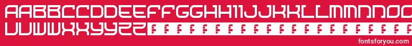 StarshipOne Font – White Fonts on Red Background
