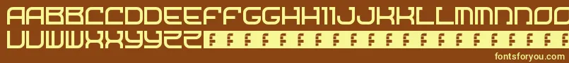 StarshipOne Font – Yellow Fonts on Brown Background