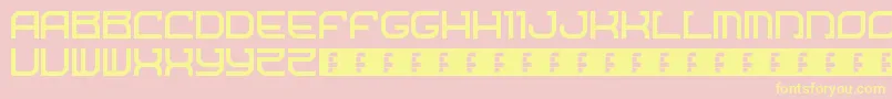 StarshipOne Font – Yellow Fonts on Pink Background