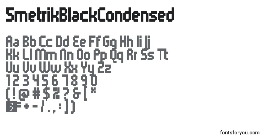 Schriftart 5metrikBlackCondensed – Alphabet, Zahlen, spezielle Symbole