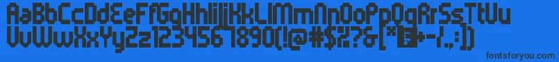 5metrikBlackCondensed Font – Black Fonts on Blue Background