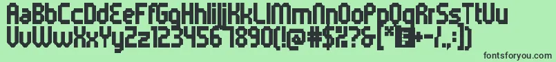 Шрифт 5metrikBlackCondensed – чёрные шрифты на зелёном фоне