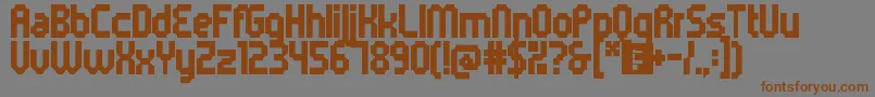 Czcionka 5metrikBlackCondensed – brązowe czcionki na szarym tle