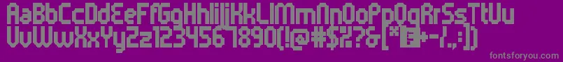 Fonte 5metrikBlackCondensed – fontes cinzas em um fundo violeta