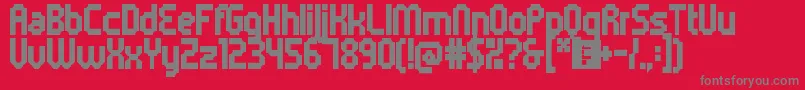 Czcionka 5metrikBlackCondensed – szare czcionki na czerwonym tle