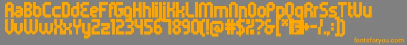 5metrikBlackCondensed Font – Orange Fonts on Gray Background
