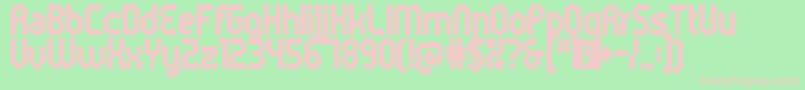 Czcionka 5metrikBlackCondensed – różowe czcionki na zielonym tle