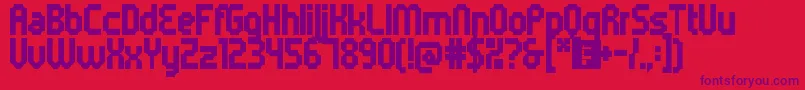 5metrikBlackCondensed Font – Purple Fonts on Red Background