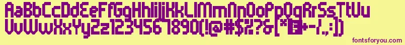 5metrikBlackCondensed Font – Purple Fonts on Yellow Background