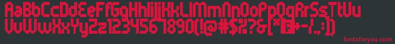5metrikBlackCondensed Font – Red Fonts on Black Background