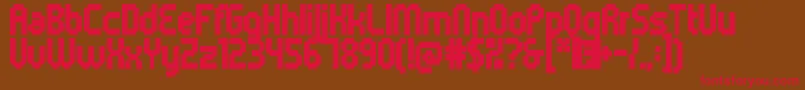 5metrikBlackCondensed Font – Red Fonts on Brown Background