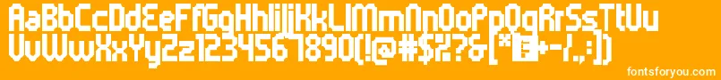 5metrikBlackCondensed Font – White Fonts on Orange Background