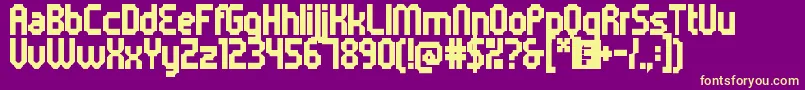 5metrikBlackCondensed Font – Yellow Fonts on Purple Background