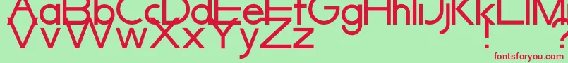 SyarpfiqrFont-Schriftart – Rote Schriften auf grünem Hintergrund