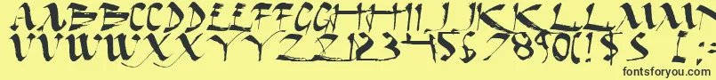Darkhe Font – Black Fonts on Yellow Background