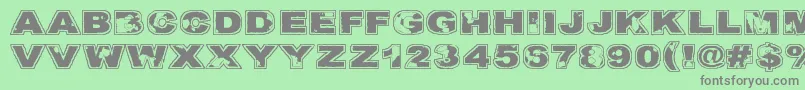 Kulkeuma Font – Gray Fonts on Green Background