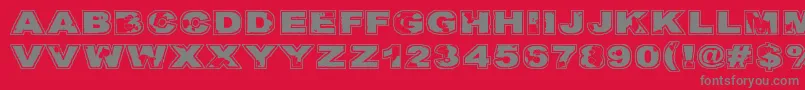 Kulkeuma Font – Gray Fonts on Red Background