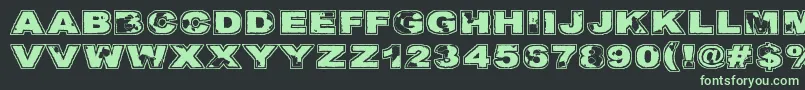 Kulkeuma Font – Green Fonts on Black Background