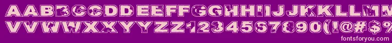 Kulkeuma Font – Pink Fonts on Purple Background