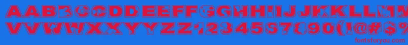 Kulkeuma Font – Red Fonts on Blue Background