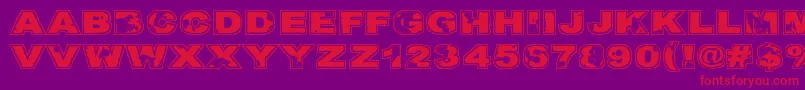 Kulkeuma Font – Red Fonts on Purple Background