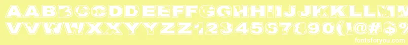 Kulkeuma Font – White Fonts on Yellow Background