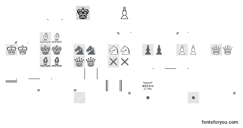 Czcionka ChessLeipzig – alfabet, cyfry, specjalne znaki